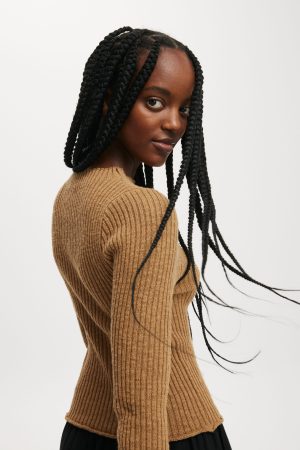 Be My Baby Overlock Rib Long Sleeve