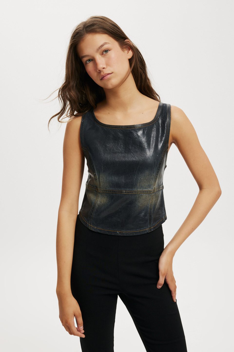 Denim Corset