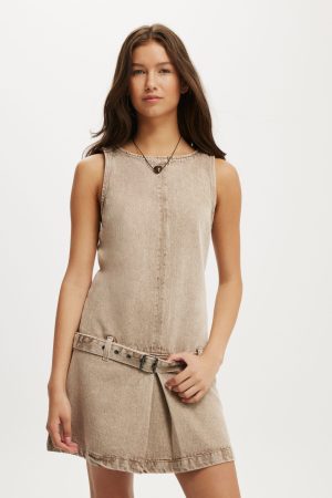 Luisa Belted Denim Mini Dress