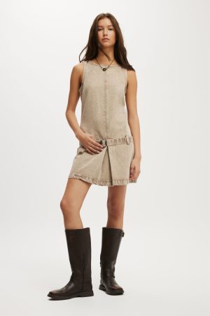 Luisa Belted Denim Mini Dress