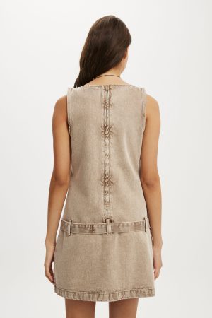 Luisa Belted Denim Mini Dress