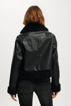 Peggy Faux Fur Trim Jacket