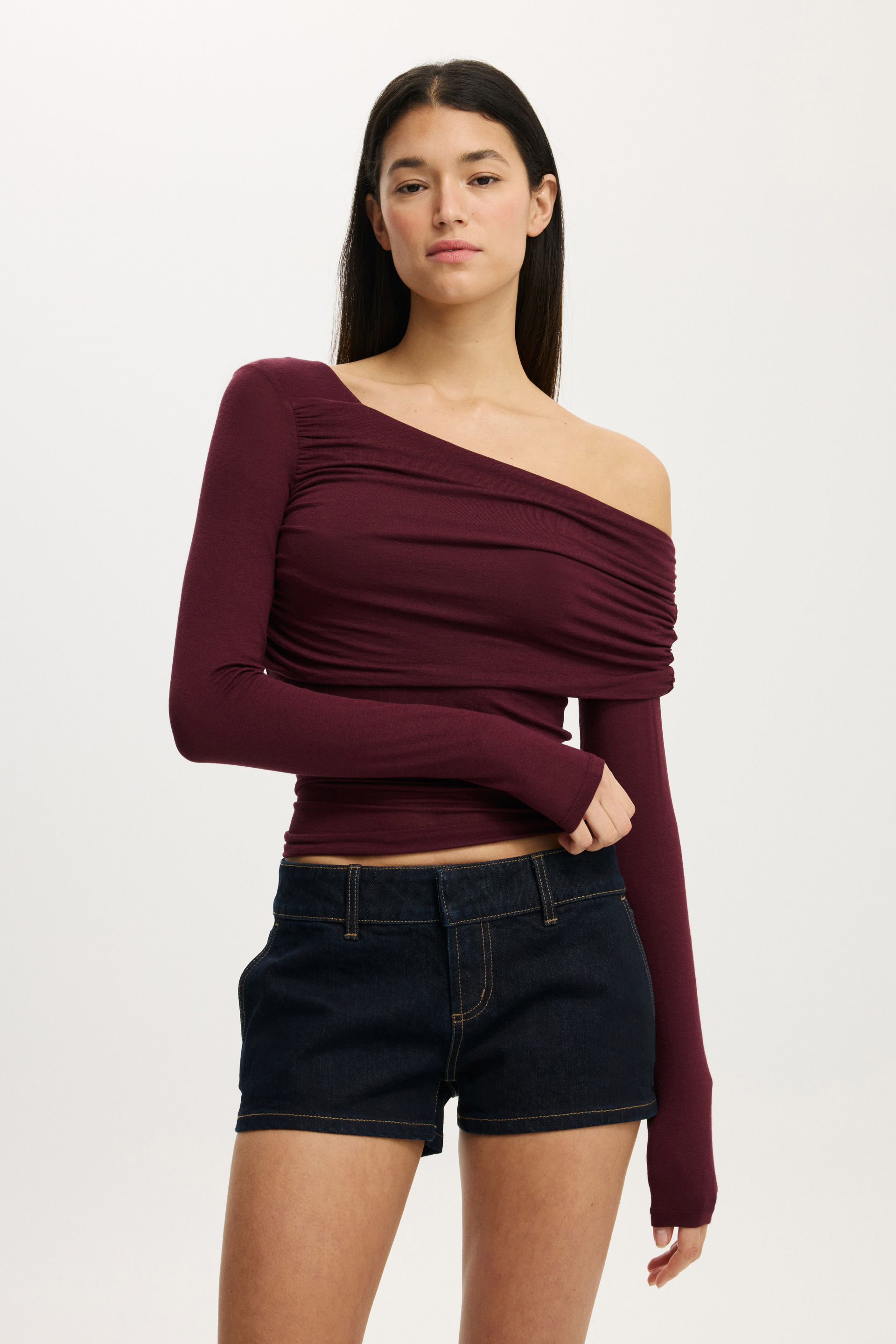 One Shoulder Base Layer Long Sleeve
