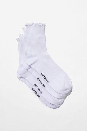 The Perfect Pair Frill Rib Crew Sock 2Pk
