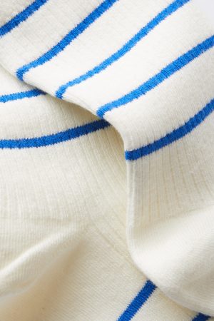 Stripe Ribbed Crew Sock