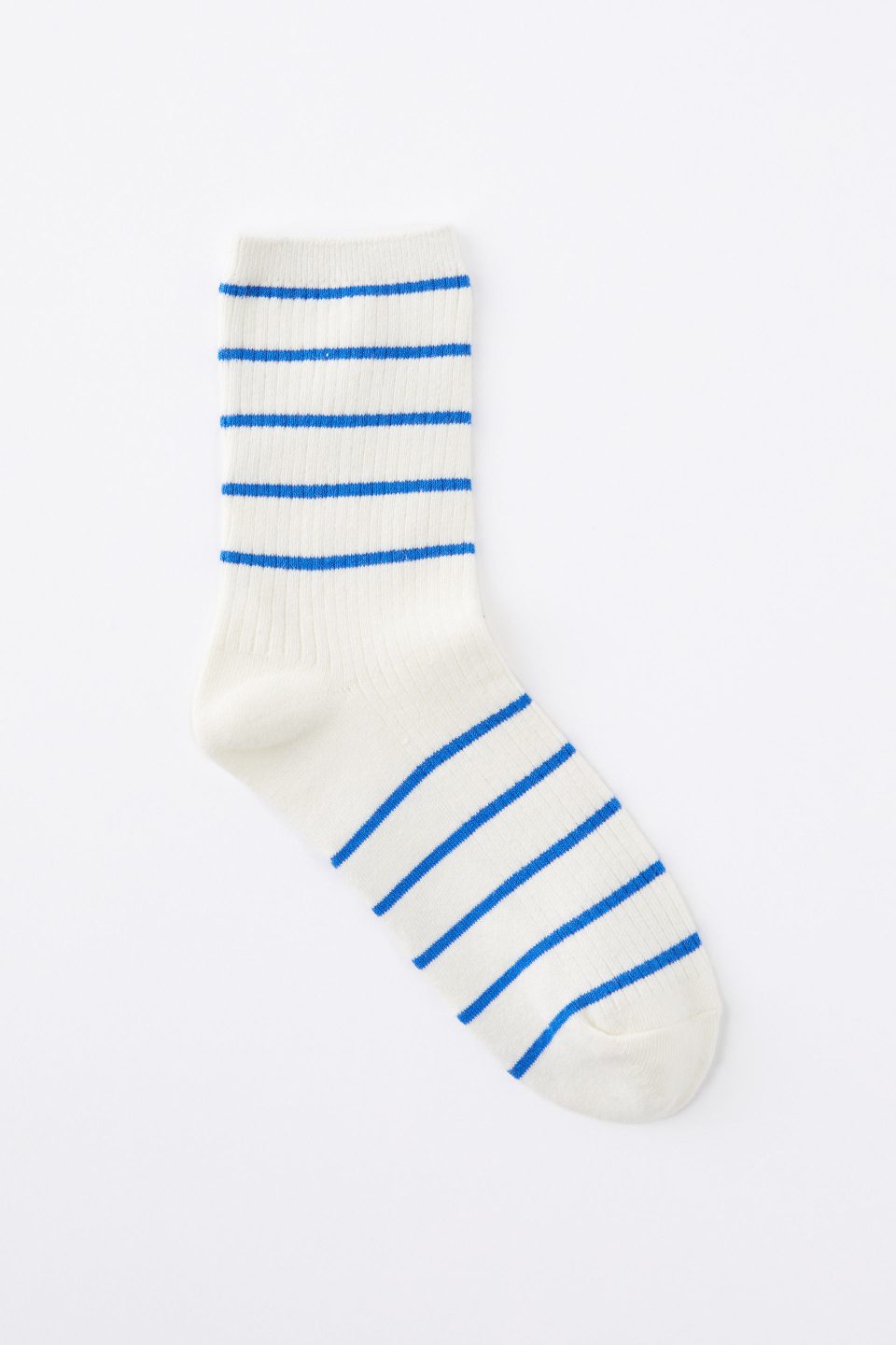 Stripe Ribbed Crew Sock