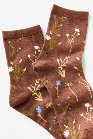 Floral Crew Sock