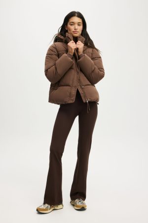 The Mother Puffer Removable Hood Jacket
