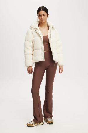 The Mother Puffer Sherpa Hood Jacket