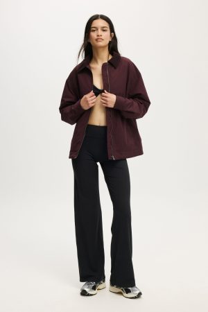 Contrast Collar Oversized Jacket