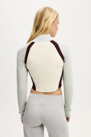 Active Spliced Knit Zip Through