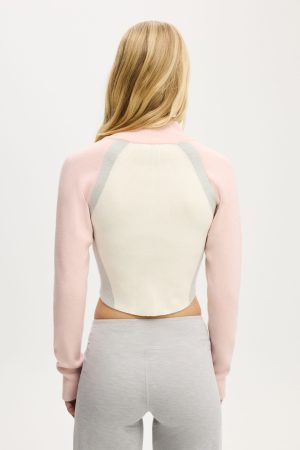 Active Spliced Knit Zip Through