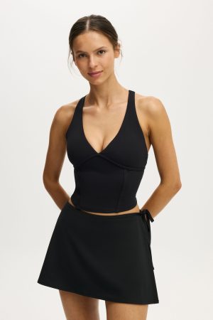 Active Wrap Skirt With Tie