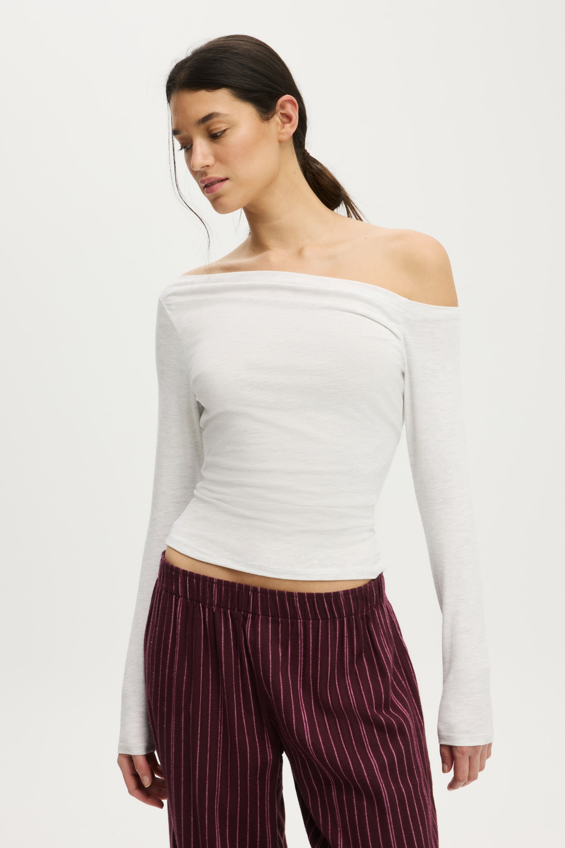 Dreamy Soft Off The Shoulder Long Sleeve